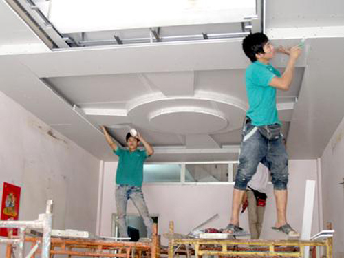 Xử lý mối nối trần thạch cao
