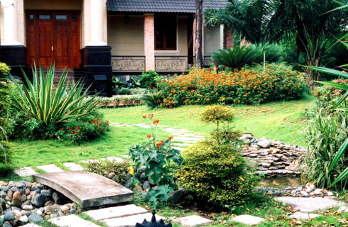 Bố trí sân vườn theo phong thủy