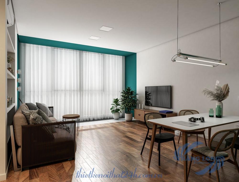 Thiết kế nội thất chung cư 62m2, đơn giản nhưng rất tiện nghi