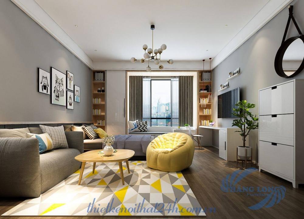 Kiểu dáng nội thất căn hộ Studio 30m2 đẹp